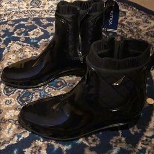 New Nautical patent leather boots